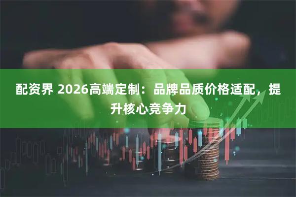 配资界 2026高端定制：品牌品质价格适配，提升核心竞争力